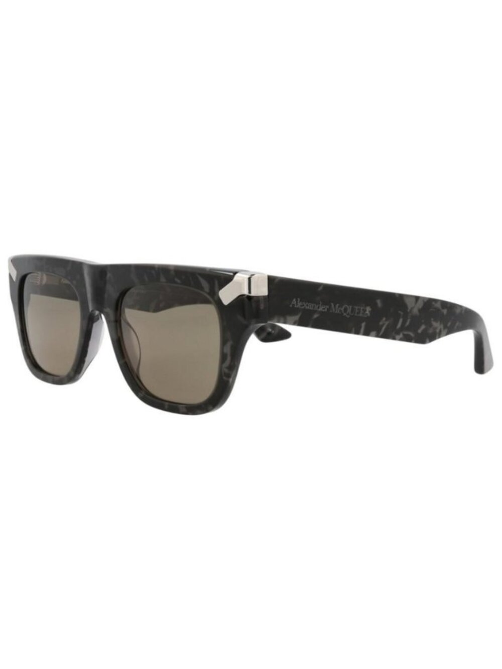 New Alexander McQueen Mens Square/Rectangle Havana Havana Brown Fashion Designer